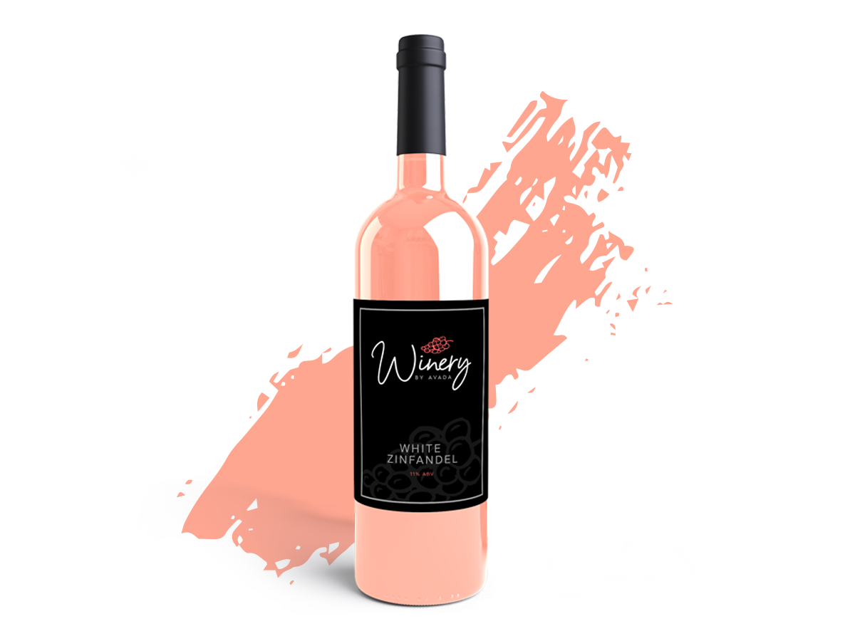 White Zinfandel Bottle zinfandel-single